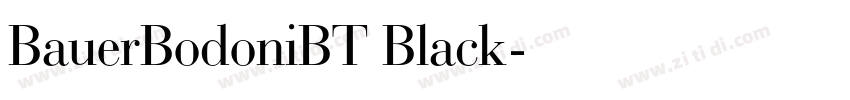 BauerBodoniBT Black字体转换
